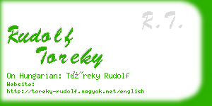 rudolf toreky business card